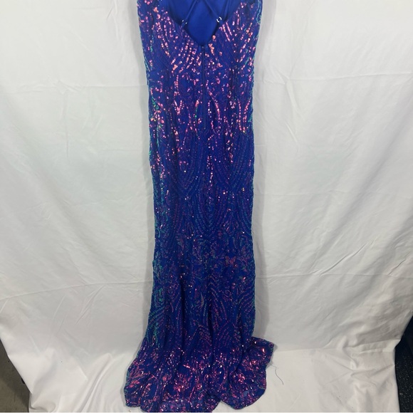 Windsor Blue and Pink Sequin Gown - Picture 5 of 9